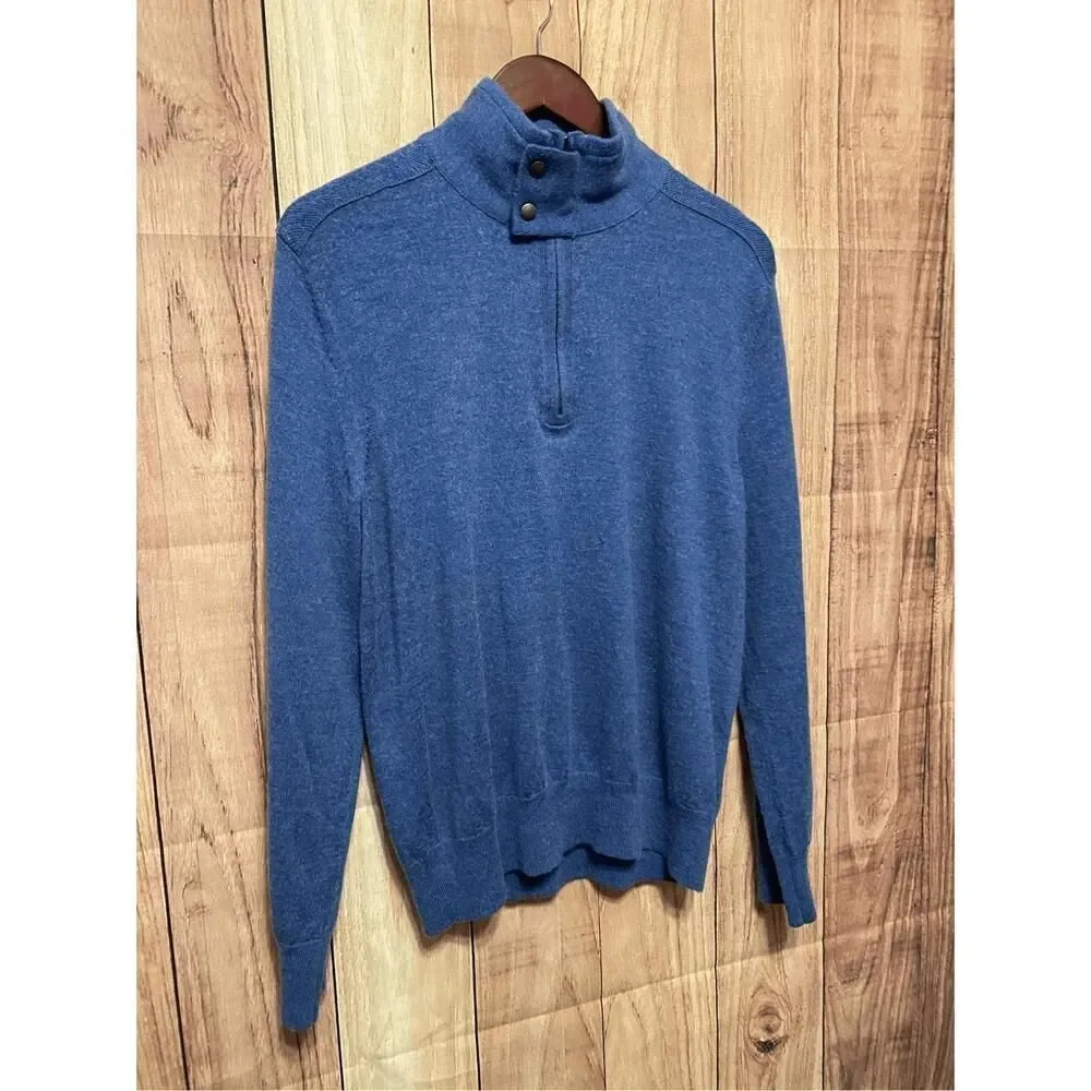 Banana Republic Large blue mens merino wool sweater extra fine